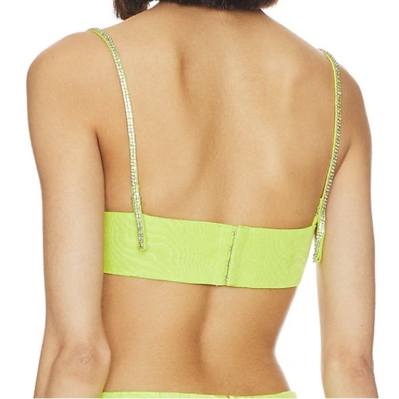 Camila Coelho Crystal Bralette - Apple Green - Picture 3 of 7